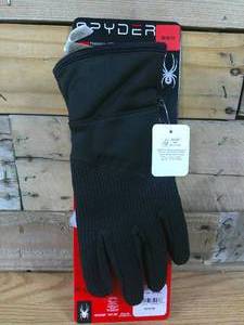 lot 105 image: Spyder Core Conduct Stretch Winter Mens Gloves 3M Thinsulate -Black-Medium