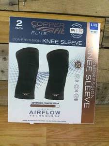 lot 115 image: CopperFit Elite Knee Sleeve - 2 pack - LXL