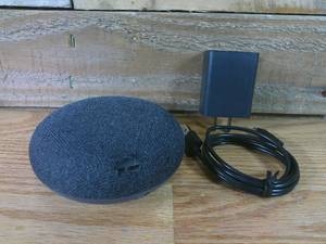 lot 122 image: Google Home Mini Smart Speaker Assistant Model 10395a Hoa Charcoalblack
