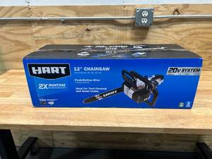 lot 36 image: HART 20V 12 Cordless Chainsaw Kit