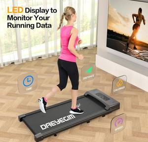 lot 38 image: DAEYEGIM 2 in 1 Portable Walking Treadmill with Remote Control, Walking Jogging Machine in LED Display Model CR-A1