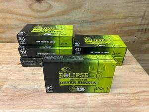 lot 82 image: MOSSY OAK Lot of 6 Boxes of- Eclipse Unscented Dryer Sheets (40 per box)