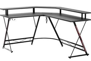 lot 128 image: SEVEN WARRIOR L-Shaped Gaming Desk
