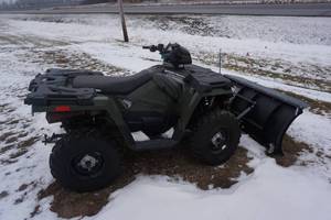 lot 13 image: 2018 Polaris 570 EFI ATV With KFI Pro Poly Snow Plow