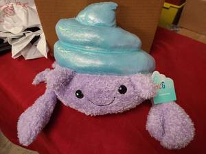 Purple fuzzy crab toy
