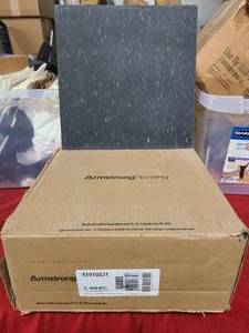Case of Armstrong Classic Black Vinyl Composition Tiles