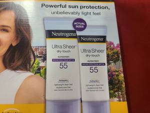 3 Boxes of Neutrogena Ultra Sheer Dry-Touch 55 SPF Sunscreen