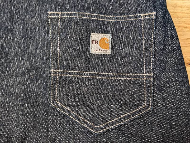 lot 59B image: New Carhartt Flame Resistant Jeans Size 56x34 J
