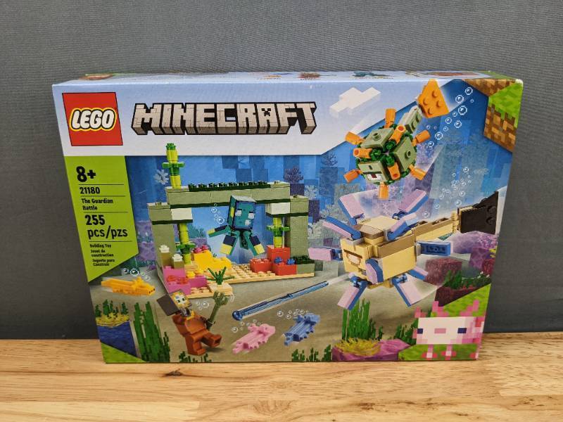 lot 76B image: Brand New Lego Sets Minecraft The Guardian Battle, Speed Champions McLaren Solus GT Race Car, and Ninjago Ice Dragon Creature I
