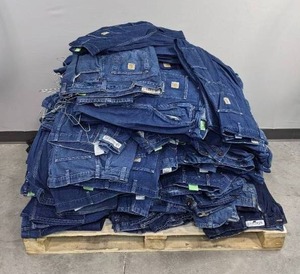 lot 1A image: Resellers Dream Pallet of Carhartt, Dickies and other Branded Denim Jeans 160 Total Pairs J