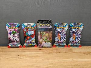 lot 44 image: Brand New (4) Pokemon Scarlet & Violet Paradox Rift Booster Packs and Pokemon Gardevoir V Battle Deck  I