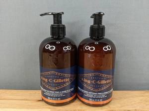 lot 95A image: Lot of 2 Brand New King C. Gillette Mens Beard and Face Wash I