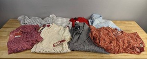 lot 89 image: New Collection of 8 Womens Shirts Sizes 2XL - 3XL Ashley, Mossimo, and More K