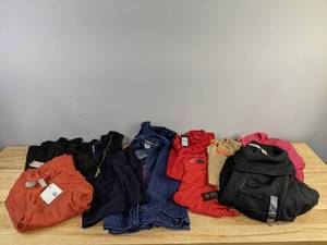 lot 120 image: NEW Assortment of Womens Tops Sizes L-1X by Joe Fresh, DKNY, Avenue, Rafaella and More  K