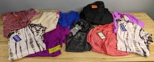 lot 111 image: NEW Lot of 10 Womens Tops Sizes L-XXL by Tryst, Mossimo, and More   K