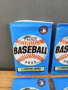 lot 39C image: 8 Brand New 2023 Topps Heritage High Number MLB Baseball Card Packs I