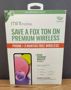 lot 18C image: Brand New Mint Mobile Samsung Galaxy A03s Y