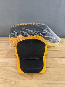 lot 22B image: 12 Brand New Advantage Series Ltd. Black and Gold Hats OSFM A