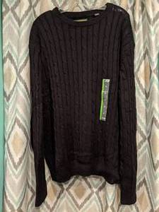 lot 435 image: New John Bartlett Mens Black Sweater Size XL P