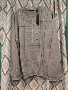 lot 436 image: New Van Huesen Mens Gray Sweater Size XL P
