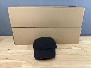 lot 51B image: 48 Brand New Advantage Series Ltd. Black and Red Hats OSFM A