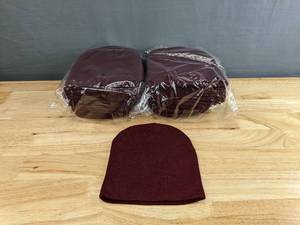 lot 142A image: 24 Brand New Advantage Series Ltd. Maroon Beanies OSFM A
