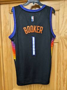 lot 40C image: Brand New Nike Phoenix Suns Devin Booker 1 The Valley NBA Basketball City Edition Jersey Mens Size Medium 48 I