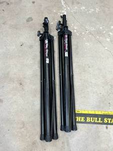 lot 43 image: Lot of Two Adjustable Steel Stage Stands