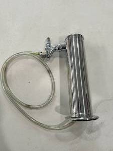 lot 67 image: Single Tap Chrome Draft Beer Kegerator Tower