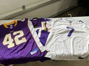 lot 87 image: Lot of Three 2XL NFL Officially Licensed Jerseys