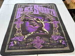 lot 95 image: 39 x 45 Black Sabbath Soft Plush Indoor Mat