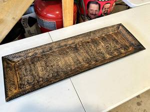 lot 118 image: 39 x 13 Metal Art - For Use as Tray or Wall Art - Imported from India