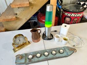 lot 130 image: Home Decor Variety Lot - Lava Lamp Included
