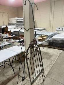 Lot of Yard Metal Decor Gate & Stands