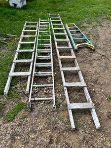 lot 18 image: Lot of Four Variety Size Ladders