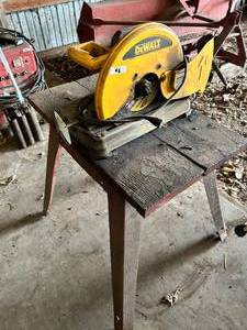 lot 46 image: DeWALT 15 Amp Corded 14 in. Cut-Off Saw D28715 - Fully Functional - Includes Stand -