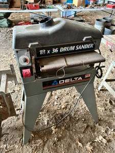 lot 50 image: Delta 18 x 36 Drum Sander - Fully Functional -