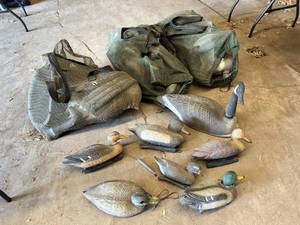 lot 105 image: Huge Variety Lot of Duck & Goose Decoys - Over 100 Pieces - See Pictures - 3 Whole Bags Worth