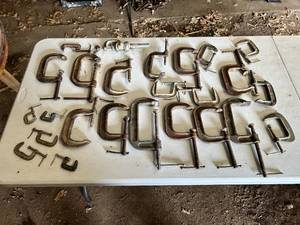 lot 120 image: Multi-Variety Lot of C-Clamps - See Pictures - Over 20 pieces