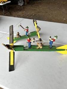 lot 163 image: Original Handcrafted Wood Artwork by Ardie Schweim. - Wind Spinners