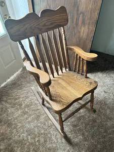 lot 174 image: Original Handcrafted Wood Artwork by Ardie Schweim. - Rocking Chair -