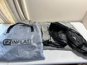 lot 207 image: EZ Inflate Queen Air Mattress - No Leaks, Works Good