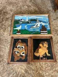 lot 219 image: Original Handcrafted Wood Artwork by Ardie Schweim - 3D Wood Craft Pictures - Black Walnut