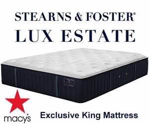 lot 15 image: Sterns & Foster Rockwell Lux Plush King Mattress - MRSP$ 3,600.00 - No Reserve - Macys Exclusive