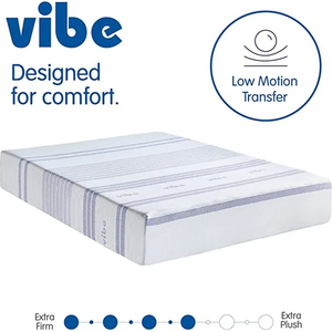 lot 4 image: Vibe Cool Gel Medium Firm Memory Foam 12 King Mattress - MSRP $500.00 - No Reserve