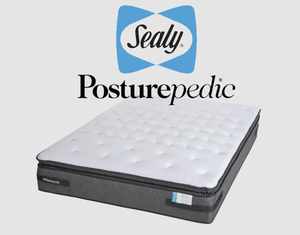 lot 15 image: Sealy Posturepedic Cushion Firm Euro Pillowtop Queen Mattress - MSRP $1299.99 - No Reserve
