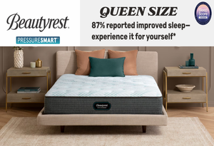 lot 6 image: Beautyrest PressureSmart Plush Queen Mattress - MSRP $1449.00 - No Reserve