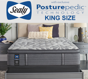 lot 7 image: Sealy Posturepedic Plus Series  -- 14 Medium Pillow Top King Mattress -- MSRP $1999.99 - No Reserve