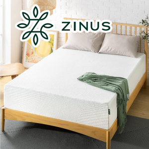 lot 1 image: ZINUS Green Tea Essentials 12 Medium Firm Queen Memory Foam Mattress - No Reserve