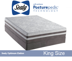 lot 15 image: Sealy Posturepedic Optimum Elation Luxury Memory Foam King Mattress - No Reserve